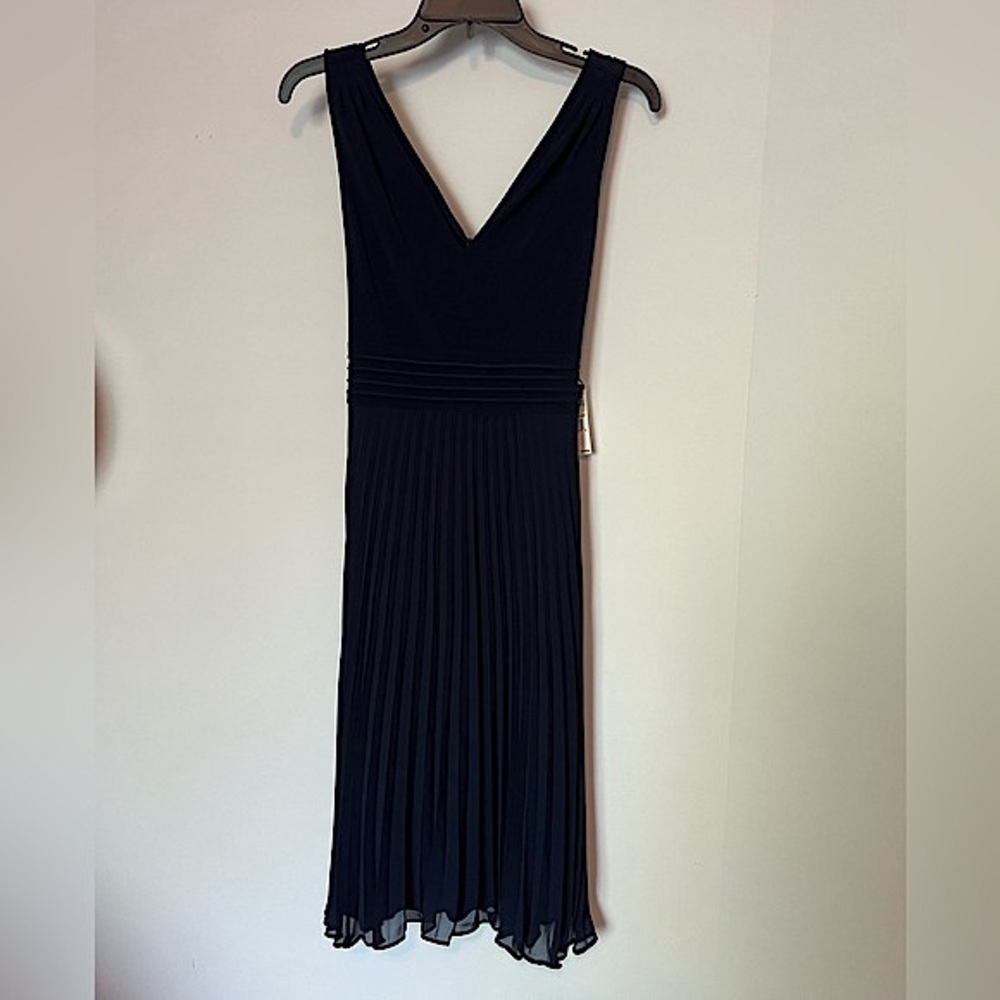 NWT Adrianna Pappel navy blue dress